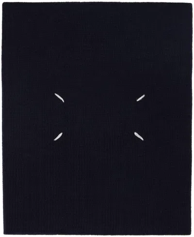 Maison Margiela Navy Merino Wool Neck Warmer In 511 Navy