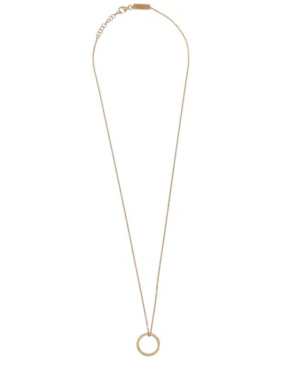 Maison Margiela Necklace With Ring Pendant In Orange