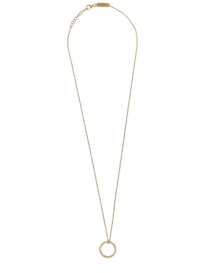 Maison Margiela Necklace With Ring Pendant In Brown