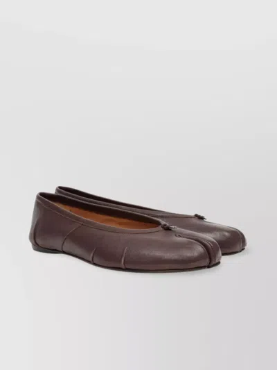 Maison Margiela New Round Toe Ballerina With Stitch Detailing