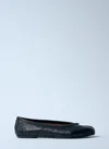 Maison Margiela Black Leather Tabi Ballerinas With Iconic Tabi Split-toe In Black