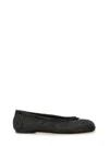 Maison Margiela Black Leather Tabi Ballerinas With Iconic Tabi Split-toe In Black