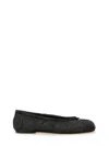 Maison Margiela Black Leather Tabi Ballerinas With Iconic Tabi Split-toe In Black