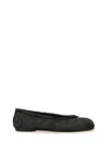 Maison Margiela Black Leather Tabi Ballerinas With Iconic Tabi Split-toe In Black