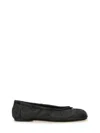 Maison Margiela Black Leather Tabi Ballerinas With Iconic Tabi Split-toe In Black