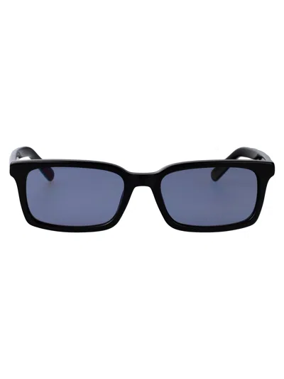 Maison Margiela Noir And Azure Acetate Sunglasses In Black