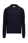Maison Margiela Nostalgic Boucle Knit Top Woman Blue In Blue