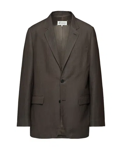 Maison Margiela Notched-lapels Single-breasted Blazer In Black