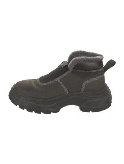 Pre-owned Maison Margiela Nubuck Boots In Gray