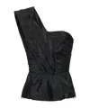 Maison Margiela Asymmetric Draped Top Woman Black In Black