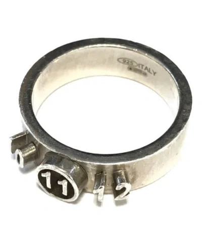 Pre-owned Maison Margiela Number 11 Silver Ring Size 07