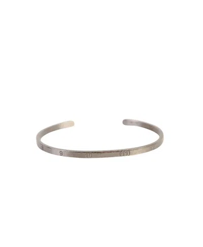Maison Margiela Number-engraved Cuff Bracelet In Yellow