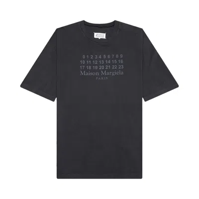 Pre-owned Maison Margiela Number Logo T-shirt 'washed Black' | Men's Size Xl