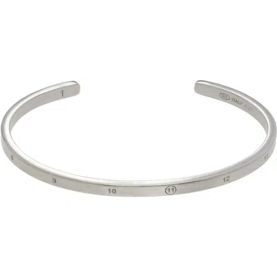 Maison Margiela Number Reference Cuff Bracelet In 121 Semi Matt Pallad