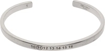 Maison Margiela Number Reference Cuff Bracelet In Metallic