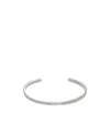 Maison Margiela Number Reference Cuff Bracelet In Silver