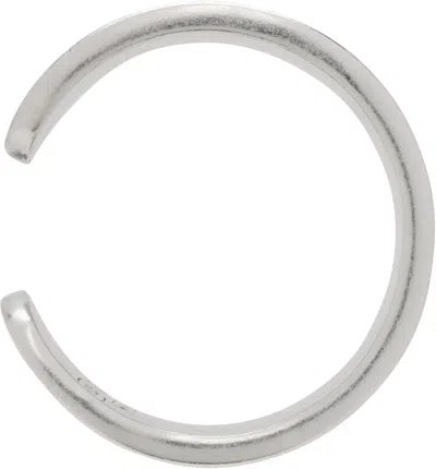 Maison Margiela Number Reference Ear Cuff In Metallic