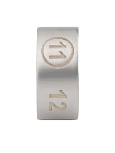 Maison Margiela Number Reference Ear Cuff In Silver