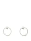 Maison Margiela Number-reference Earrings In Silver