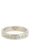 Maison Margiela Number Reference Engraved Ring In Silver