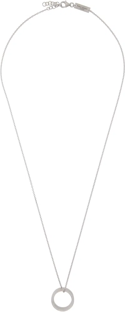 Maison Margiela Number Reference Necklace In Metallic
