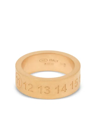 Maison Margiela Number-reference Ring In Gold