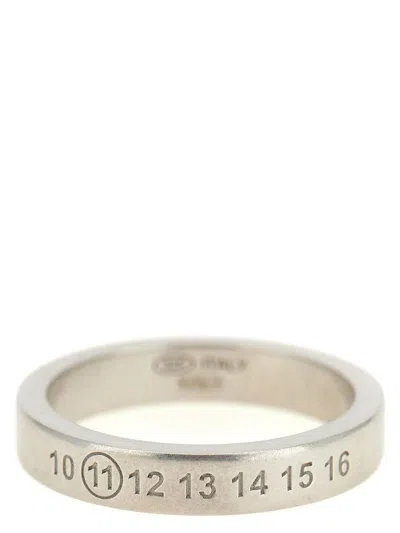 Maison Margiela Engraved Number Reference Ring In Transparent