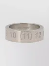 Maison Margiela Numbered Engraving Wide Band Ring In Grey