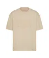 Maison Margiela Numbers-embroidered Cotton T-shirt In Nude
