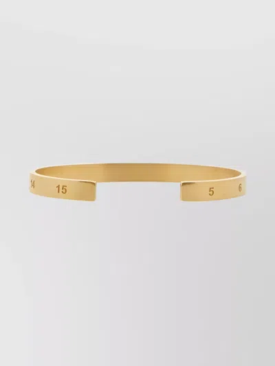 MAISON MARGIELA NUMBERS ENGRAVED OPEN CUFF SLIM PROFILE