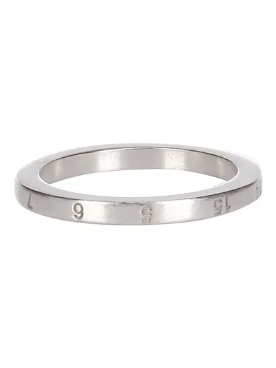 Maison Margiela Numbers Engraved Ring In 951