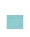 Maison Margiela Numbers-motif Leather Cardholder In Blue