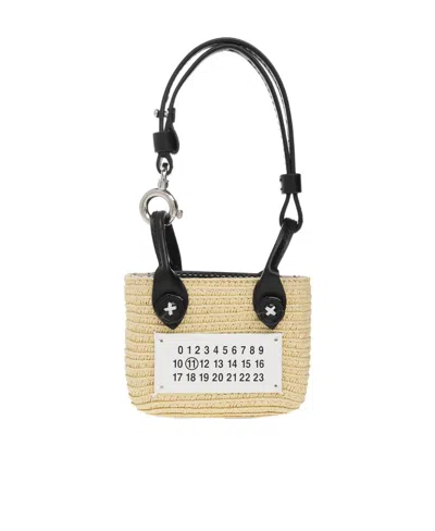 Maison Margiela Numbers-motif Mini Bag In Nude