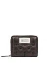 Maison Margiela Numbers-motif Padded Leather Wallet In Black
