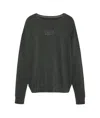 Maison Margiela Men's Charcoal Cotton Sweatshirt In Black