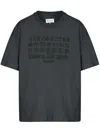 Maison Margiela Topstitched Logo Oversized T-shirt In Black
