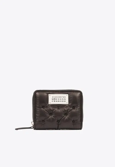 Maison Margiela Numbers Padded Leather Wallet In Black