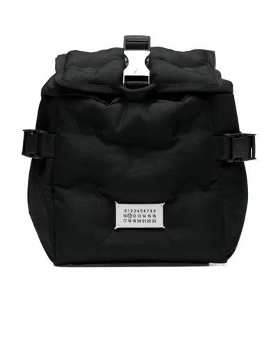 Maison Margiela Numbers-patch Backpack In Black