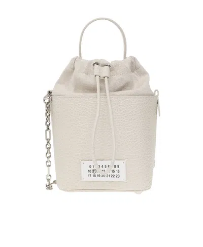 Maison Margiela 5ac Logo Patch Bucket Bag In Gray