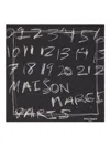 Maison Margiela Numbers Print Foulard In Black
