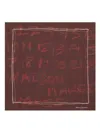 Maison Margiela Numbers-print Neckerchief In Brown