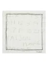 Maison Margiela Graphic Print Square Scarf Accessory In Gray