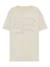 Maison Margiela Numeric Cotton T Shirt Graphic Print In Neutral