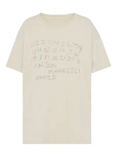 MAISON MARGIELA NUMBERS-PRINT ROUND-NECK T-SHIRT