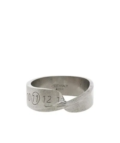Maison Margiela Numbers Twisted Ring In Yellow