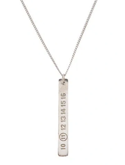 Pre-owned Maison Margiela Numeric Bar Pendant Necklace, 21.25" In Multi
