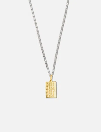 Maison Margiela Numeric Diamond Pendant Necklace In Brown