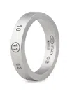 Maison Margiela Numeric Engraved Ring In Silver
