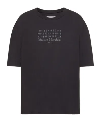 Maison Margiela Numeric-logo T-shirt In Gray