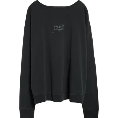 MAISON MARGIELA MAISON MARGIELA NUMERIC MOTIF COTTON JERSEY GRAPHIC SWEATSHIRT